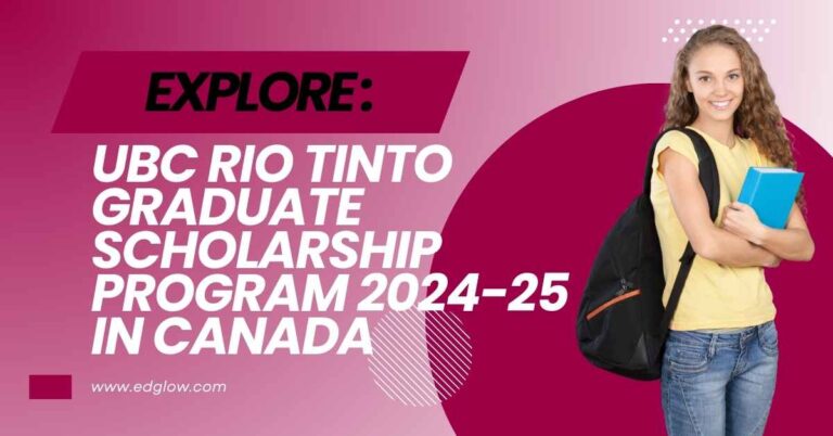 UBC Rio Tinto Graduate Scholarship Program
